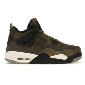 NIKE Air Jordan 4 Retro SE "Craft Medium Olive' Sneakers Size 7Y